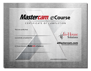 Mastercam eCourse Certificate of Completion