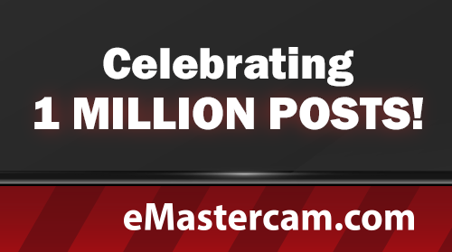 eMastercam celebrating 1 million posts!