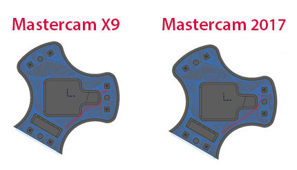 Exemple de ligne de visée dans Mastercam 2017