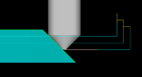 Mastercam - The resulting toolpath successfully keeps the tool on the chamfer surface