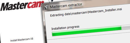 Install Mastercam X8