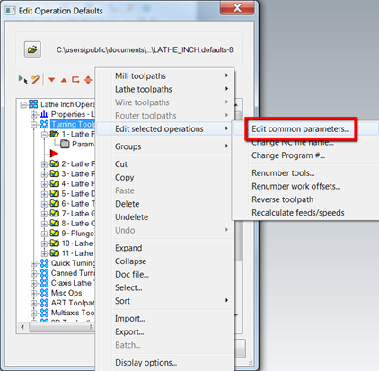 X8 Tips: Edit Common Parameters