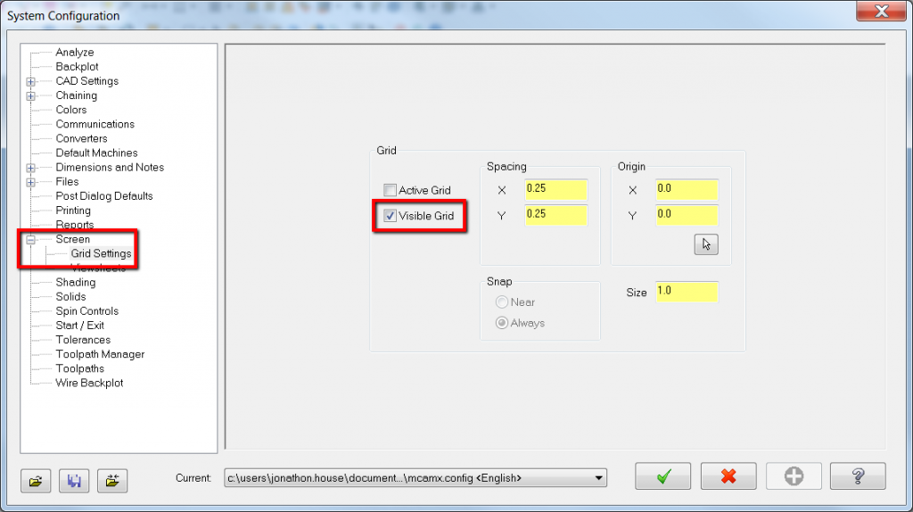 2-grid settings