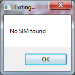 Aucun sim trouvé