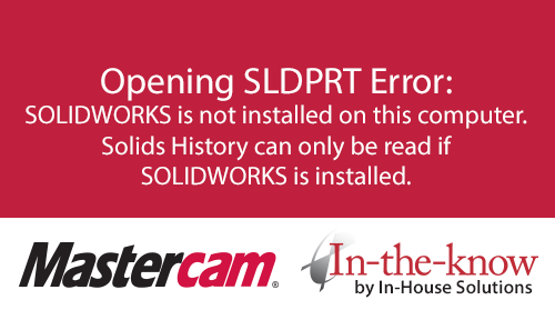 Opening SLDPRT Error