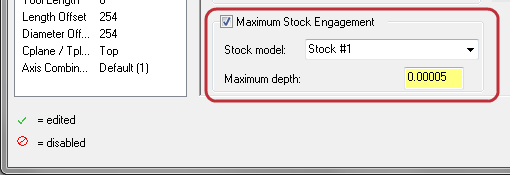 Mastercam 2017 Max Stock Engagement