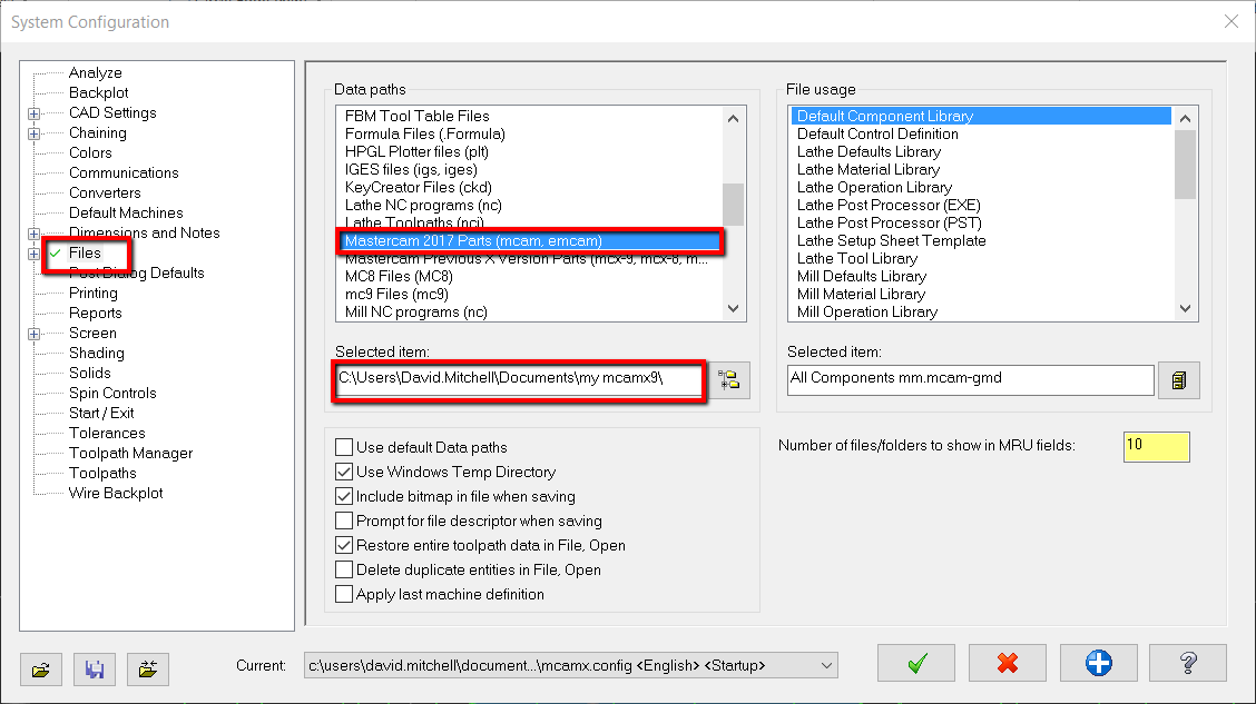 default part file path mastercam in house solutions mastercam setup sheets