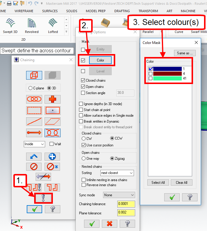 Select Colour Swept 2D image