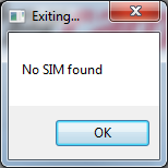 no sim found message