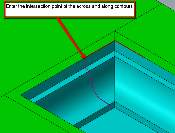 enter the intersection point of the across and along contours image