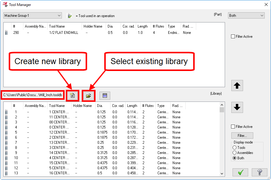 Create New Library or Select Existing Library
