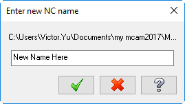 Enter new NC name