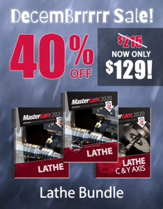 eMastercam Decembrrrrr Sale - 40% Off Lathe Bundle