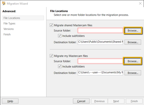 File locations