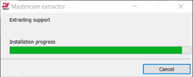 Mastercam extractor dialog
