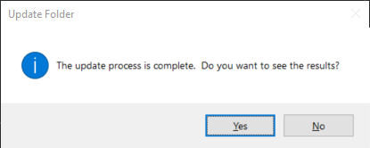 View results dialog